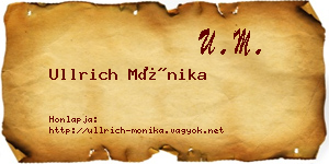 Ullrich Mónika névjegykártya